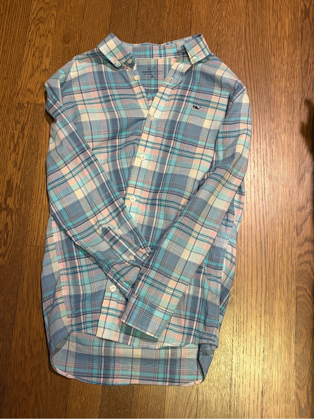 Vineyard Vines boys Plaid Button-Down Shirt - Light Blue Multi